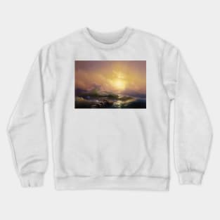 The Ninth Wave (1850) Ivan Aivazovsky Crewneck Sweatshirt